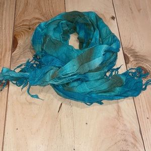 Deep sea colored tie dye scarf/ wrap